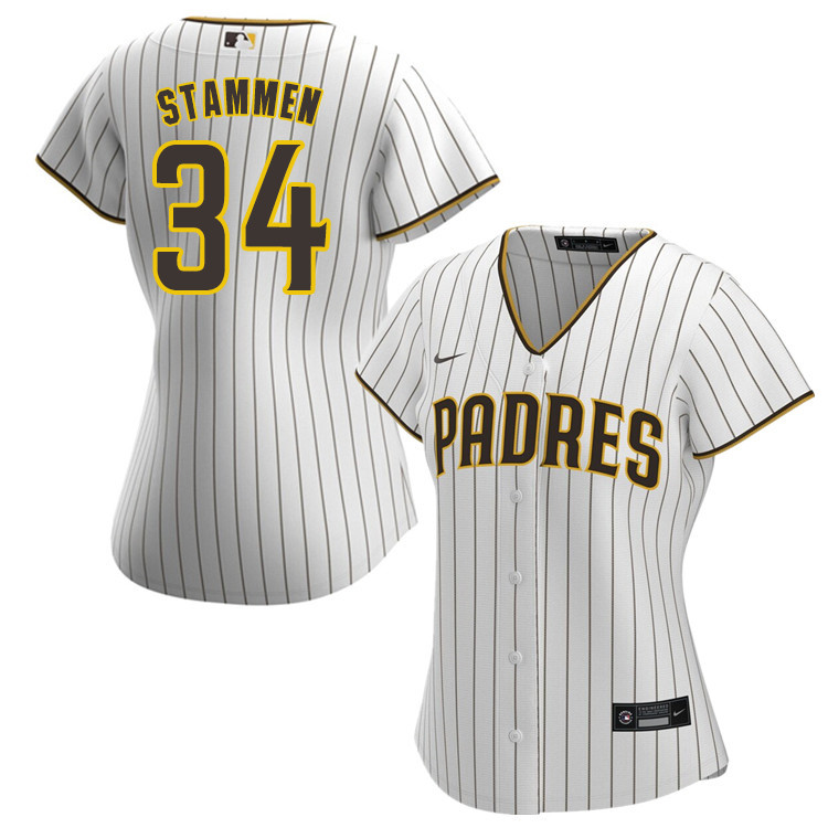 Nike Women #34 Craig Stammen San Diego Padres Baseball Jersey Sale-White